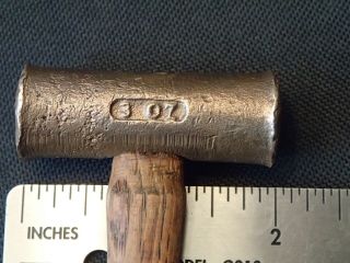 Vintage 3 oz.  Brass Hammer EE & CO Machinist Blacksmith Hammer 8 Inch 5
