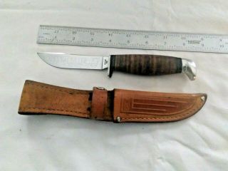 Vintage Case Xx 366 Fixed Blade Knife With Sheath 1964 - 1969
