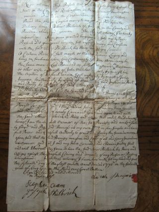 1776 May 15 Just Before Document,  Will? Great Brittain Colonial
