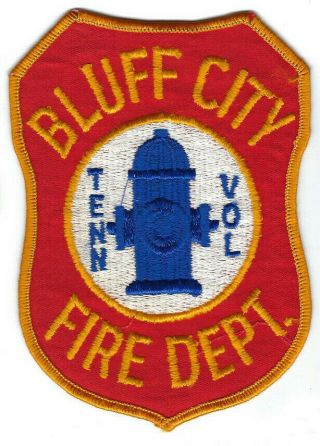 Bluff City (sullivan County) Tn Tennessee Volunteer Fire Dept.  Vfd Patch -