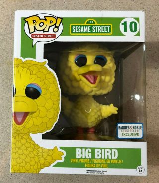 Funko Pop Sesame Street Big Bird 10 Flocked Barnes & Noble Exclusive 6 " Inch