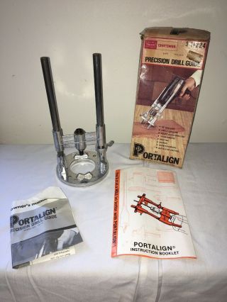 Vintage Sears Craftsman Precision Drill Guide Portalign Tool Co.  Chicago,  Il