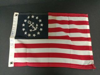 Vintage Yacht Flag Taylor Made In Usa By N A Taylor 12 " X 18 "