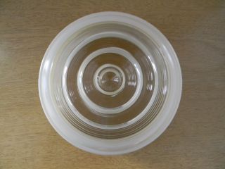 Vintage Tiered White Glass Art Deco Ribbed Ceiling Light Fixture Shade 2