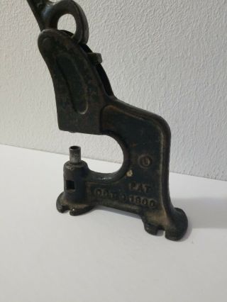 Vintage REX No 27 Brake Relining Tubular Rivet Press with Copper Rivet Cast Iron 5