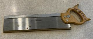 Vintage Sears Craftsman 16 " Back Saw Miter Box Doveta Saw 11 Tpi.  Sharp Blade