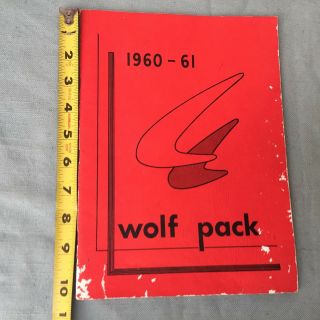 Vintage Yearbook Colorado City Texas Junior High School Annual Wolf Pack 1960 - 61