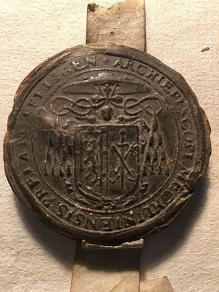 17th Century Wax Seal From Document