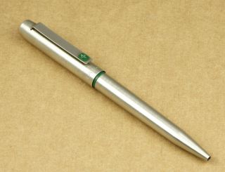 Parker 25 Green Logo Stainless Steel Cap Action Pen Made In England