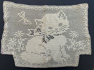 Vintage Kitty Cat Embroidered Cloth (8)