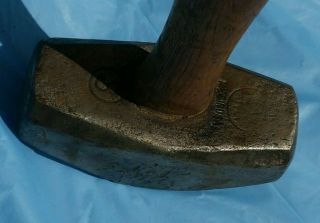 Vintage ATHA 3 lbs Sledge Lump Tappered Hammer,  Blacksmith Tool,  Wooden Handle 2