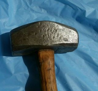 Vintage ATHA 3 lbs Sledge Lump Tappered Hammer,  Blacksmith Tool,  Wooden Handle 5