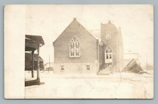 Me Church Disaster Van Buren Indiana Rppc Grant County In Antique Photo 1916