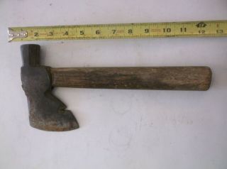 Vintage Plumb Victory Half Broad Axe Hatchet With Octagonal Hammer And Nail Pull