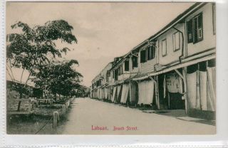 Beach Street,  Labuan: Malaya Postcard (c39667)