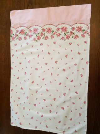 Vintage Pillow Cases,  Set Of 2,  Pink And White,  No Stains Or Rips