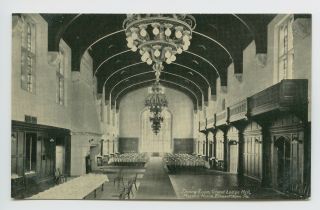 Elizabethtown,  Pa - Masonic Temple Interior View Of Grand Lodge Old - Postcard