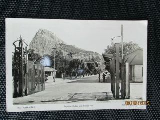 Gibraltar - Frontier Gates And Police Hut - 1936 Postcard