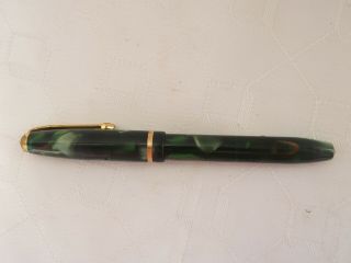 Vintage Conway Stewart " Dinkie " No.  550 Fountain Pen - Green Pearl 4 " C.  1950