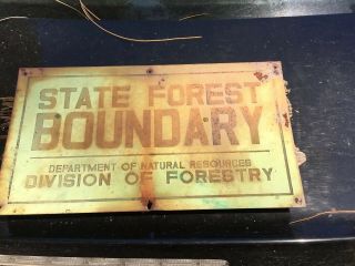 Vintage California Division Of Forestry Metal State Forest Sign