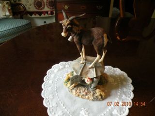 Lowell Davis Billy Goat & Hen Figurine Scotland - Signed Ltd.  Ed.  Rare Piece
