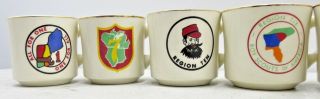 Vintage BSA Coffee Cup Mugs Region Complete Set of 12 Boy Scouts ca.  1970 2