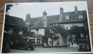 Real Photo Postcard Pub The Bull Inn At Barton Mills Suffolk