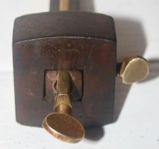 EARLY ROSEWOOD BRASS BOUND CARPENTER ' S SCRIBE W/ADJUSTABLE POINTS FOR DOVETALING 4