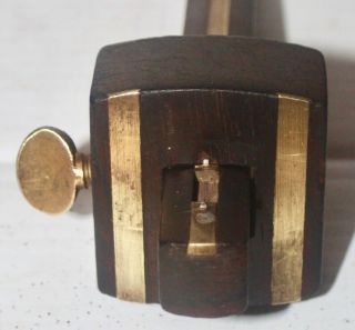 EARLY ROSEWOOD BRASS BOUND CARPENTER ' S SCRIBE W/ADJUSTABLE POINTS FOR DOVETALING 5