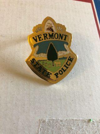 Vermont State Police - Hat Pin Badge Medal Shield