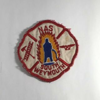 Rare Us Naval Air Station South Weymouth Massachusetts Fire Rescue Patch