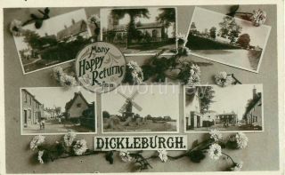 Rp Dickleburgh Multiview Windmill Street Scenes Nr Diss Norfolk Real Photo 1913