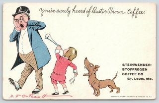 St Louis Buster Brown For Steinwenger - Stoffregen Coffee Outcault Dachshund? 1910