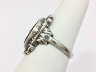 Antique Order of the Eastern Star Masonic Ring Size 5 Sterling Silver Uncas 6