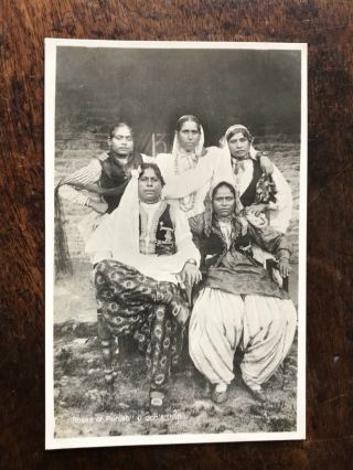 “”roses Of Punjab” (i Don’t Think).  ” India.  Ethnic.  Colonial.  R P Postcard.