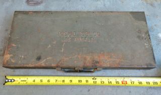 Vintage Plomb Tool Co.  Los Angeles Socket Set Tool Box/chest Ratchet Wrench