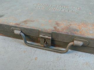 Vintage PLOMB TOOL CO.  LOS ANGELES Socket Set Tool Box/Chest Ratchet Wrench 5