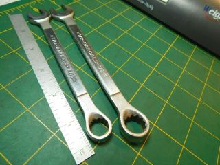 2 - Vintage Barcalo Usa Tc16 - 1/2 " & Tc14 - 7/16 " Combination Forged Alloy Wrenches