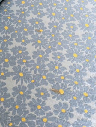 Gorgeous Vintage Sky Blue Daisy W Yellow Centers Matelasse Coverlet
