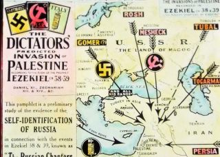 Magic Lantern Slide Vintage 1938 Dictators Predicted Invasion of Palestine 2