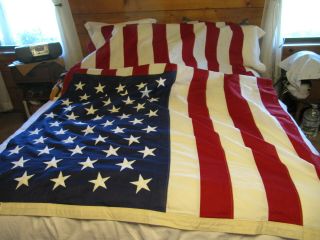 American Flag By Valley Forge - " Best " 100 Cotton Bunting,  Very Large 113 " X 60