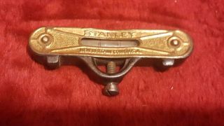 Antique Stanley String Line Level 1896,  Vintage Carpenters Tool,  Brass Face
