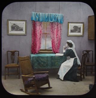 Glass Magic Lantern Slide The Dawn Of Redemption No8 C1890 Photo Victorian Story