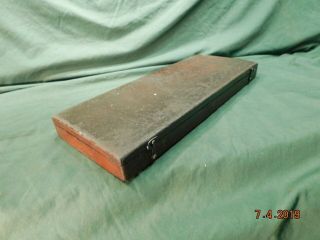 Vintage Machinist Tool L.  S.  STARRETT No 445 Depth Gauge Wooden Case User Tool 6