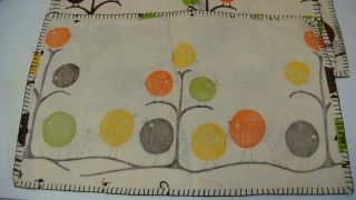 VINTAGE 1960 ' S COLORS LARGE 4 MATCHING CLOTH BIRDS CHICKS TABLE PLACE MATS 3