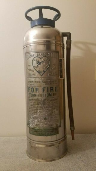 Vintage Elkhart Brass Mfg Co Fire Extinguisher Soda - Acid 2 - 1/2 Gal.  Empty