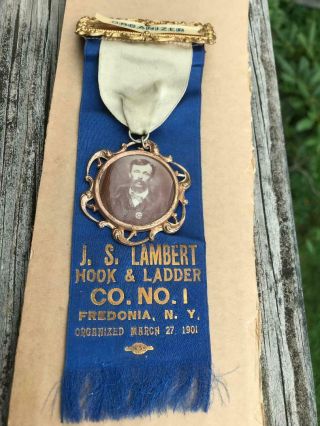 Firefighting Memorabilia: J.  S.  Lambert Hook & Ladder Fredonia Ny 1901