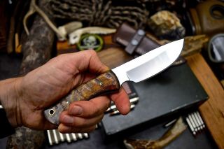 Cfk Handmade 1095 Custom Honey Sheep Horn Hunting Skinning Camp Edc Blade Knife