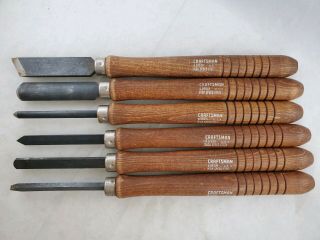 Craftsman Vintage Wood Lathe Tool Set Of 6