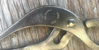 Vintage Utica Tools No.  527 Grip Teeth Pliers Aircraft Mechanics Tool USA 3